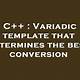 C++ Variadic Template