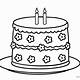 Cake Printable Coloring Pages