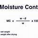 Calculate Moisture Content