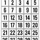 Calendar Numbers Free Printable