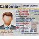California Driver License Template