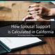 California Spousal Support Calculator