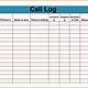 Call Tracking Excel Template
