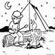 Camping Coloring Book Pages Free