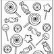 Candy Printable Coloring Pages