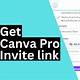 Canva Free Invite Link