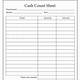 Cash Drawer Count Sheet Template