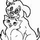 Cat And Dog Coloring Pages Free