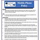Cell Phone Use Policy Template