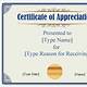 Certificate Of Appreciation Template Free