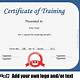Certificates Of Training Completion Template
