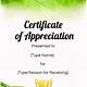 Certification Of Appreciation Template Free