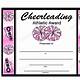 Cheer Certificate Template