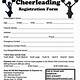 Cheerleading Registration Form Template