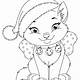 Christmas Cat Coloring Pages Free