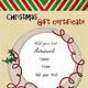 Christmas Gift Certificate Template Free Editable