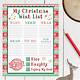 Christmas List Printable Template