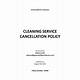 Cleaning Company Cancellation Policy Template