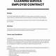 Cleaning Employee Contract Template