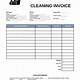 Cleaning Invoice Template Word