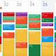 Color Coded Calendar Template