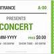 Concert Ticket Template Printable