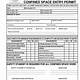 Confined Space Entry Permit Template