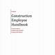 Construction Company Employee Handbook Template