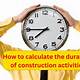 Construction Duration Calculator