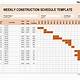 Construction Work Schedule Template