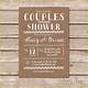 Couples Bridal Shower Invitations Templates
