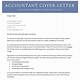Cover Letter Accounting Template