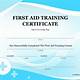 Cpr And First Aid Certificate Template