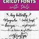 Cricut Fonts With Tails Free