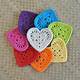 Crochet Granny Heart Coaster Free Pattern