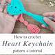 Crochet Heart Keychain Free Pattern