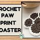 Crochet Paw Print Coaster Pattern Free