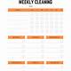 Customizable Free Editable Cleaning Schedule Template