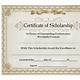 Customizable Scholarship Certificate Template