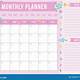 Cute Printable Monthly Planner Template