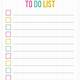 Cute Weekly To Do List Template