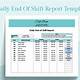 Daily End Of Shift Report Template Excel