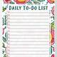 Daily To Do List Free Printable