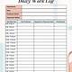 Daily Work Log Template Google Sheets