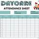 Daycare Attendance Sheet Template