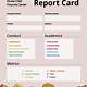 Daycare Report Card Template