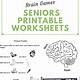 Dementia Printable Brain Games For Seniors Free