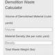 Demolition Debris Calculator