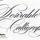 Desirable Calligraphy Font Free