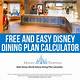 Dining Plan Disney Calculator